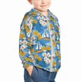 thumbnail image 2 of Kids Zip Up Hoodie for Boys Girls Toddler - Flower and Sail Boat Lightweight Long Sleeve 2T Boys Girl Clothes, Sun Protection Windproof Jackets Hoodie Sweatshirt, 2 of 7