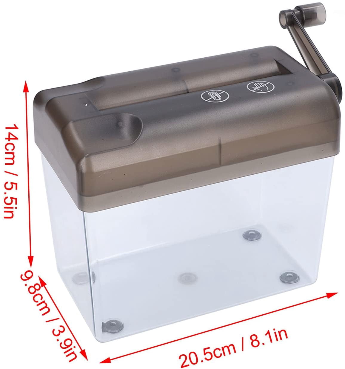 Acouto Manual Paper Shredder, Easy to Use Portable Shredder with Hand Crank for Home for Office Desktop for School
