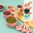 thumbnail image 1 of Iumwxz Handle Measuring Spoon Measuring Cup Set of 8 Piece Gold Handle Measuring Spoon with Scale Seasoning Spoon Baking Tool Kitchen Utensil Set Black Holiday Gift Finder, 1 of 5