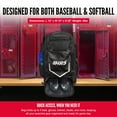 thumbnail image 3 of Hit Run Steal Bat Bag Backpack, Holds 4 Bats, Glove, and Helmet, Black Camo, 3 of 6