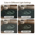 thumbnail image 7 of ODIKA 3'x5' Washable Area Rug Non-Slip, Flatweave, Easy Care Dark Teal Gold Celestial Raven Design Intricate Floral and Moon Motif Art for Hallway, Laundry Room, 7 of 7