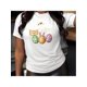 thumbnail image 1 of Camiseta deportiva de algodón con cuello redondo y manga corta para hombre y mujer, con estampado de Pascua. Ideal para todas las estaciones. Ideal para adultos, hombres, mujeres, adolescentes, jóvene, 1 of 5