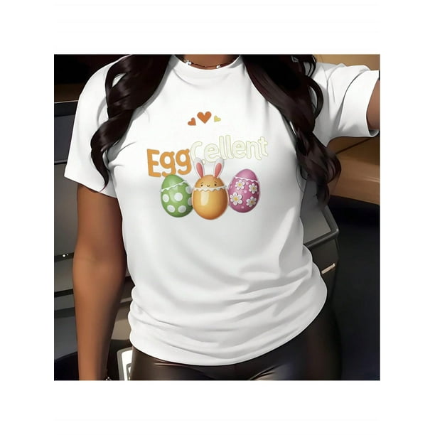 Camiseta deportiva de algodón con cuello redondo y manga corta para hombre y mujer, con estampado de Pascua. Ideal para todas las estaciones. Ideal para adultos, hombres, mujeres, adolescentes, jóvene