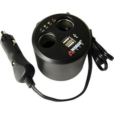 Wagan Twin USB/DC Cup Holder Adapter