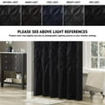 thumbnail image 3 of Madison Park Black Shower Curtain, Faux Satin Bath Curtain with 12 Button Holes, Lightweight Bathroom Curtain Decor, 72” x 72” Shower Curtain, Black, 3 of 5