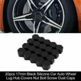 thumbnail image 1 of 20x 17mm Silicone Car Rims Wheel Nut Screw Cover Lug Dust Bolt Cap Hub, 1 of 8