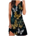 thumbnail image 1 of SMihono Robe d'Été Grande Taille pour Femmes 2023 Mode Robe Décontractée Sans Manches à Col Rond pour Femmes Robe Mini Ajustée Imprimée pour Dames, 1 of 6