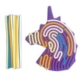 thumbnail image 1 of Tablero Sensorial Silicona Doble Cara Herramienta Descompresión para Sin BPA Alimentaria (unicornio (versión Morada), 1 of 9