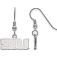 thumbnail image 1 of Sterling Silver S. Rh-P Logoart Southern Illinois University Xs Dangle Earrings (29 X 25) Made In United States ss005siu, 1 of 5