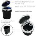 thumbnail image 3 of 2X Car Ashtray with Lid - Portable Travel Self-Extinguishing Made of Fire Plastic, Black, 3 of 8