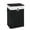 Black, variant on Costway Tall Portable Laundry Basket, Deep Brown & White