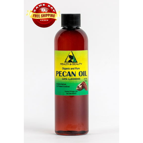 PECAN OIL UNREFINED ORGANIC CARRIER COLD PRESSED VIRGIN RAW PREMIUM PURE 4 OZ
