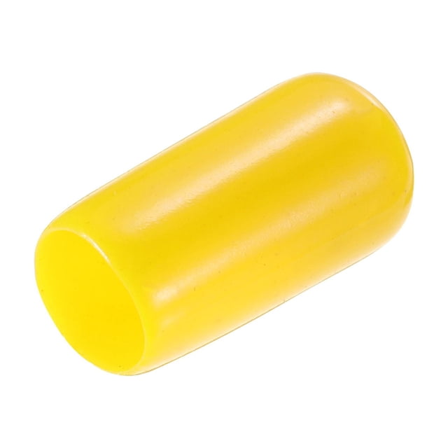 20pcs Rubber End Caps 7mm Vinyl PVC Round Bolt Cap Cover Screw Thread Protectors Yellow