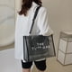 thumbnail image 4 of Bolsos de mano para mujer, verano 2024, nuevos bolsos de diseñador de lujo, bolso grande transparente para la playa, bolso de compras, bolso grande cuadrado, 4 of 5