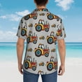 thumbnail image 6 of Xecao Cartoon Tractor print Hawaiian shirt - a stylish short-sleeve button-down for men, perfect for casual beach and tropical outings., 6 of 9