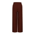 thumbnail image 4 of Prix Réduit, Pantalon Grand Taille Haute pour Femme, Couleur Unie, Coupe Décontractée, Extensible Confortable, pour le Travail/tenue, Style Polyvalent, Entretien Facile, Taille Élastique Confortable et Durable, 4 of 7