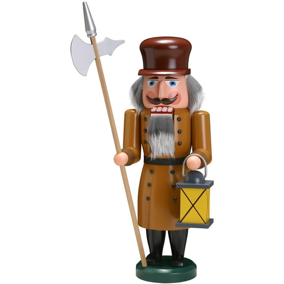 German nutcracker night watchman, height 36 cm / 14 inch, original Erzgebirge by Seiffener Volkskunst SV 11233
