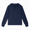 thumbnail image 4 of Towmus Girls Sweatshirt Oversized Sweatshirts Half Zip Pullover Tops for Juniors Long Sleeve Drop Shoulder Fleece Workout Pullover Solid Sweatshirt, 4 of 5