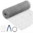 thumbnail image 1 of Chicken Wire 16.9 Inch X 49.2 Feet Hexagonal Galvanized Mesh Poultry Wire Netting Garden Fence Barrier for Pet Fencing, 1 of 6