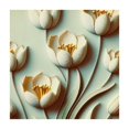 thumbnail image 4 of Acheng Tulips Flowers Vintage Square Fitted Tablecloth 100% Polyester Fiber 52*52, 4 of 8