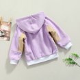 thumbnail image 2 of Toddler Baby Girls Zipper Corduroy Coat Oversized Long Sleeve Windbreaker Hooded Sweatshirt Jacket, 2 of 4