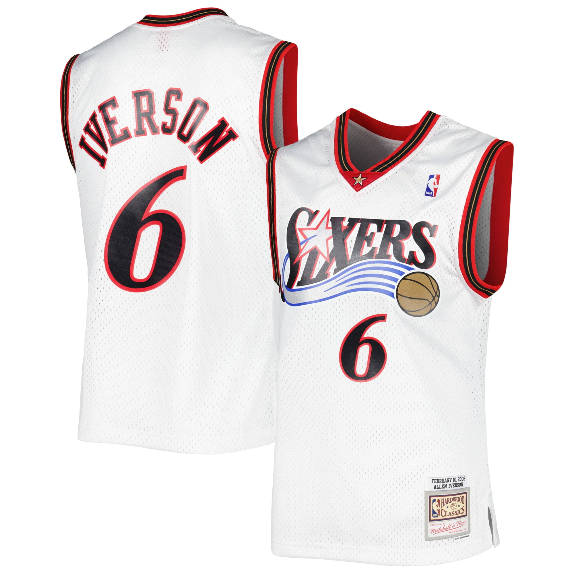 Men's Mitchell & Ness Allen Iverson White Philadelphia 76ers 2002