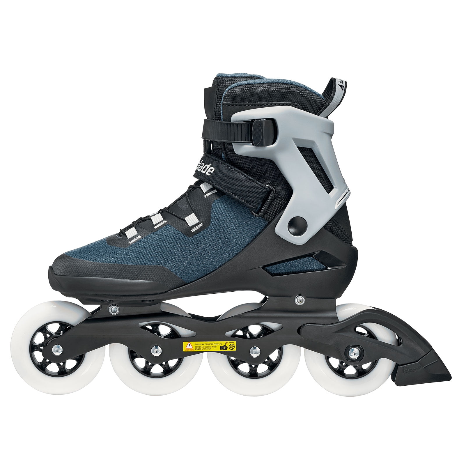 ROLLERBLADE Men's Macroblade 90 Skates, Color: Black/Steel Blue, Size: 7/7.5