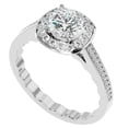 thumbnail image 2 of Empire Jewelry Round Cut Excellent 1.9 Ct Moissanite Rings - 14K White Gold Plated Rings - Women's Jewellery Anniversary Ring - Bridal Moissanite Jewellery - Halo Wedding Proposal Rings friend, 2 of 4