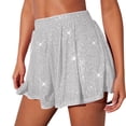 thumbnail image 2 of Women's High Waisted Mini Skirt Sequin Sparkly Pleated A-Line Skater Skirt Flattering Night Out Party Clubwear Lightweight Stretchy Short Skirt, 2 of 6