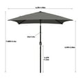 thumbnail image 6 of Ultrashades 6.5 ft Square Outdoor Patio Market Umbrella with Push Button Tilt and Crank Handle, Dark Grey, 6 of 7