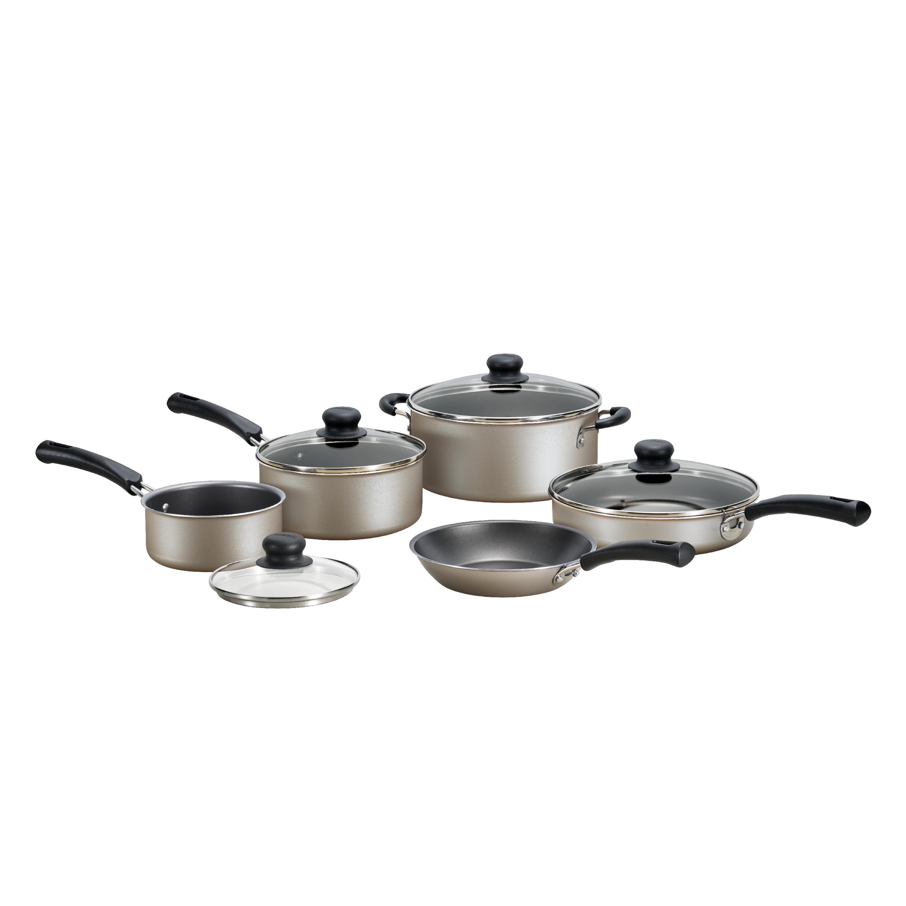 Tramontina 9-Piece Non-Stick Cookware Set, Champagne - image 4 of 21
