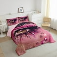 thumbnail image 3 of Castle Fairy Bling Eyelash Girl Twin Comforter Sets,Sparkling Crystal Bedding Set, 3 of 8