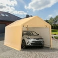 thumbnail image 3 of Gymax 9x17 ft Heavy Duty Carport Canopy PE Car Tent Steel Outdoor Garage Shelter, 3 of 10