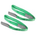 thumbnail image 1 of Uxcell 2" x 4 FT Lift Strap 2 Ply 4409lbs Capacity Webbing Lifting Moving Straps for Rigging Hoisting, 2 Pack Green, 1 of 7