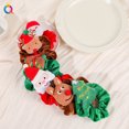 thumbnail image 4 of Christmas Themed Flannelette Hair Scrunchies - Cute Plush Santa, Reindeer, and Christmas Tree Hair Rings for Holiday Celebrations - Single Piece Solid Color Hair accessory, 4 of 5