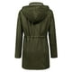 thumbnail image 3 of Gabardina impermeable LOMON con capucha larga para mujer, 3 of 6
