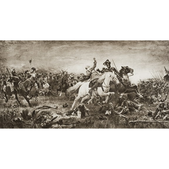 Posterazzi DPI1857229 Death of Gustavus Adolphus 1594-1632 King of Sweden 1611-1632 At Battle Poster Print, 20 x 10