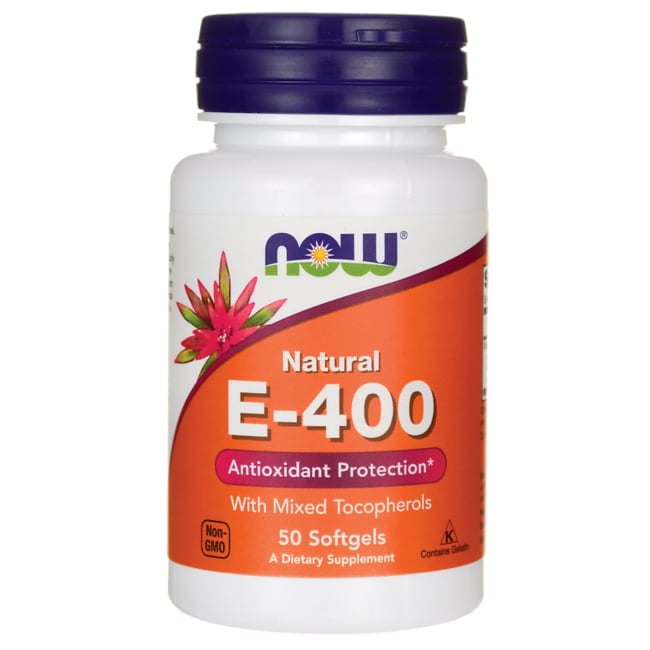 NOW Foods Natural E-400 400 Iu 50 Sgels