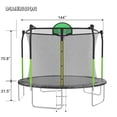 thumbnail image 4 of AOTOB 12FT Trampoline for Kids and Adults,Outdoor 1400LBS Trampoline with Basketball Hoop,Safety Enclosure Net and Ladder, 4 of 8