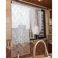 thumbnail image 4 of Nvzi Floral Lace Sheer Tie Up Curtain Rod Pocket Country Style Adjustable Roman Curtain Shades for Cafe Kitchen Small Window, 1 Panel (White,30"x71"), 4 of 4