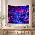 thumbnail image 5 of Ancient Tree Beside River and Waterfall, Dreamy Fantasy for Nature Lovers, Forest Wall Art, Housewarming Gift, Tapestry Wall Hanging for Bedroom and Living Room, 5 of 7