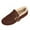 Brown, variant on Rokment Womens Winter Snow Boots with Fleece Lined Fashion Warm Cozy Slip on Penny Loafers Soft Casual Suede Buckles Ballet Flat Ankle Booties for Walking Driving Black Size 6