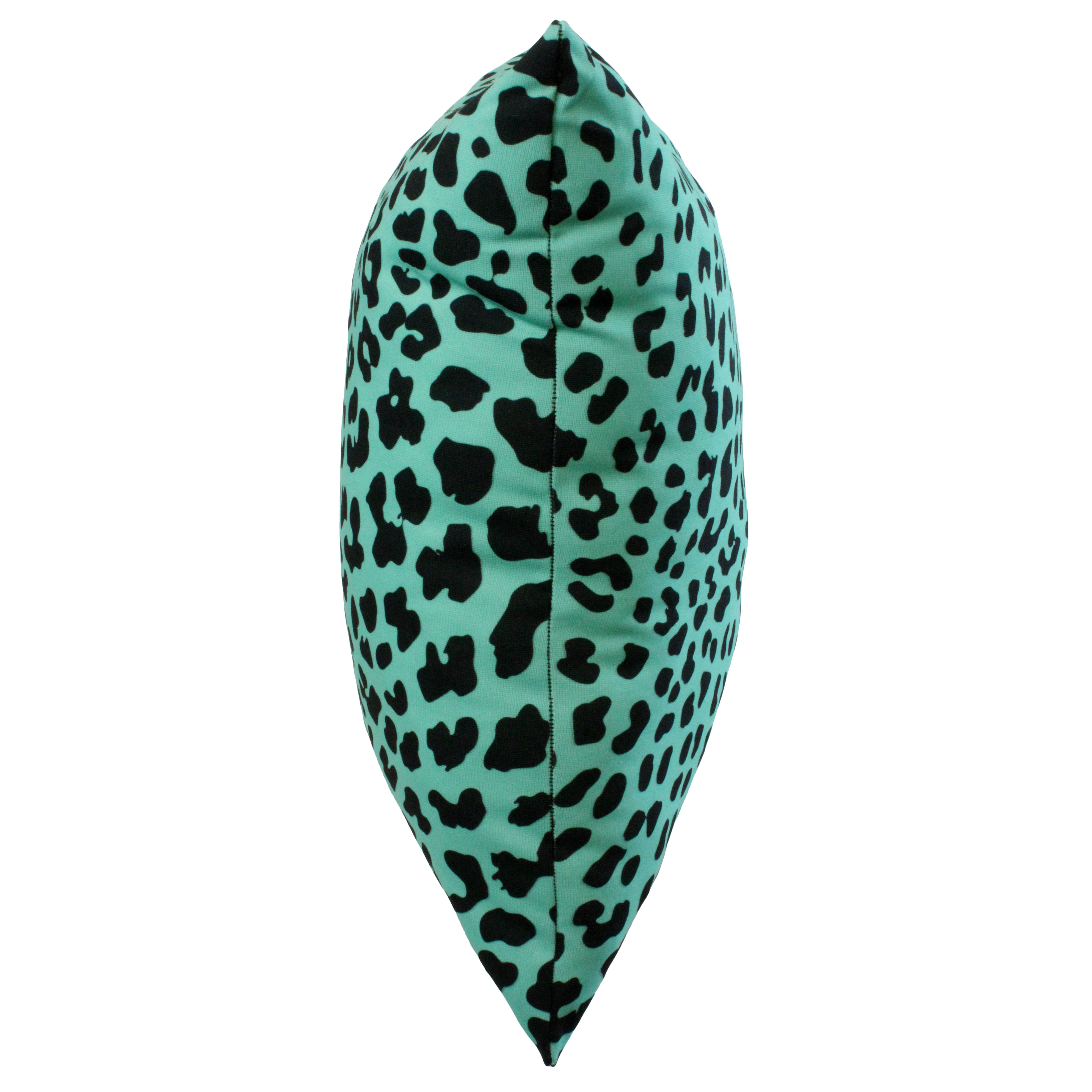 Everything Comfy Leopard Print Decorative Throw Pillow, 16x16 Inch, Teal,