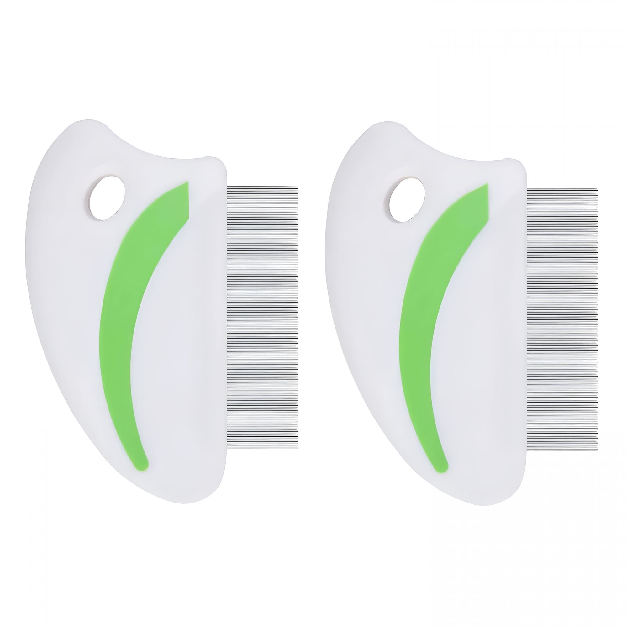 ACDANC 2 Pack Flea Lice Comb, Stainless Steel Dog Cat Grooming Tool with Rounded Teeth