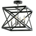 thumbnail image 2 of SAFAVIEH Matias 4-Light Solid Geometric Flush Mount, Black, 2 of 4