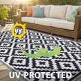 thumbnail image 4 of OLANLY Outdoor Rug Waterproof Reversible 5x8 ft, Durable Plastic Straw Patio Camping Carpet, Large Foldable RV Mat for Backyard, Deck, Picn, 4 of 9