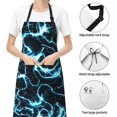 thumbnail image 4 of Kdxio Lightning Apron with Pockets Adjustable Kitchen Aprons for Men Women Waterproof Aprons for Cooking,Drawing,Crafting, Baking Household Cleaning, 4 of 5