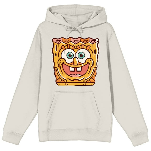 Spongebob Squarepants Smiling Adult Sand Graphic Hoodie-Large