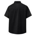 thumbnail image 3 of Awdenio T Shirts for Man Short Sleeve Stretch Tactical Button Up Ripstop Uniform Work Shirt for Men, 3 of 8