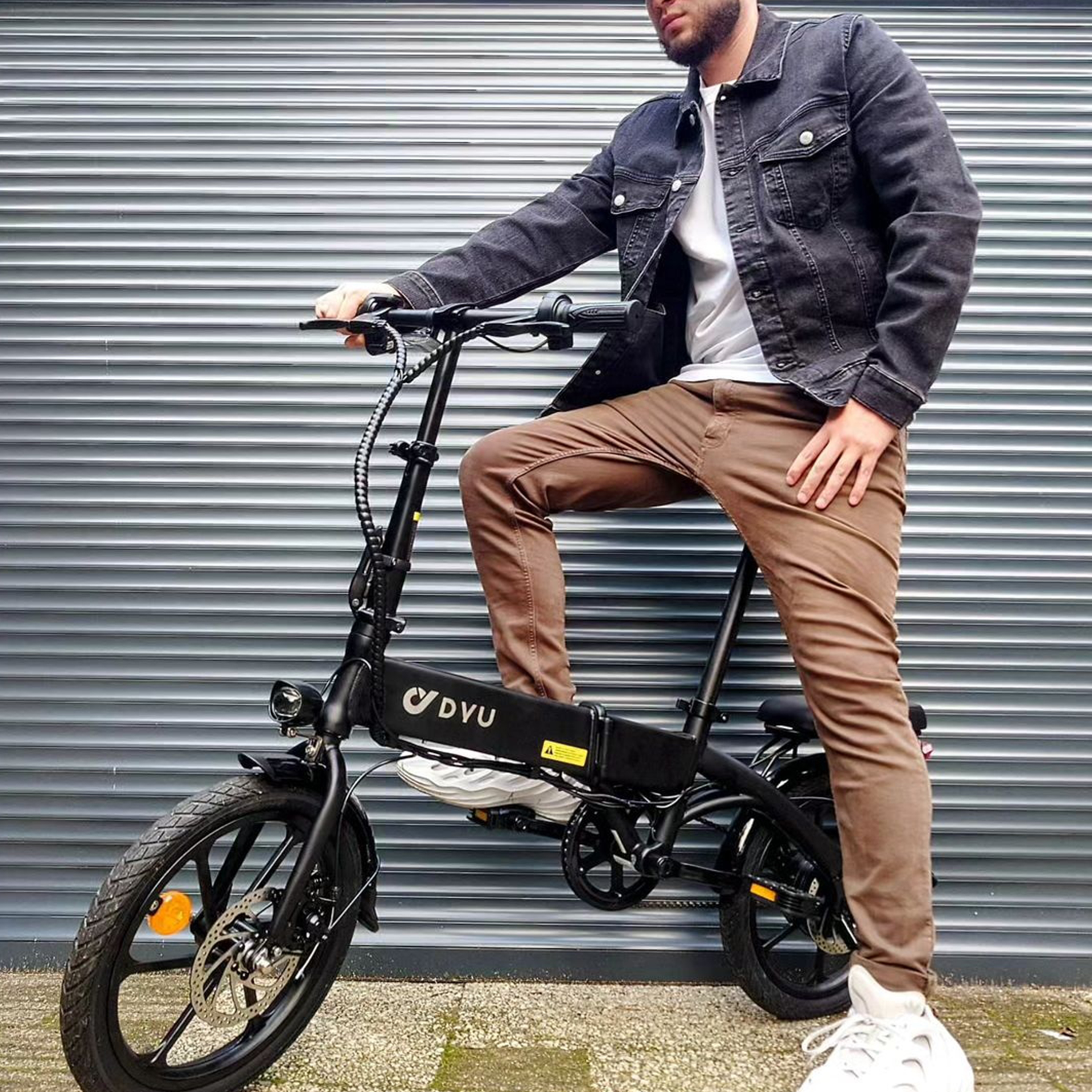 DYU 14" Foldable Electric Scooter for Adults - 500W Peak Motor, 36V 10AH Li-ion Removable Battery, City Commuter E Bike with Cargo Capability, Ideal for Urban Riding UL2849